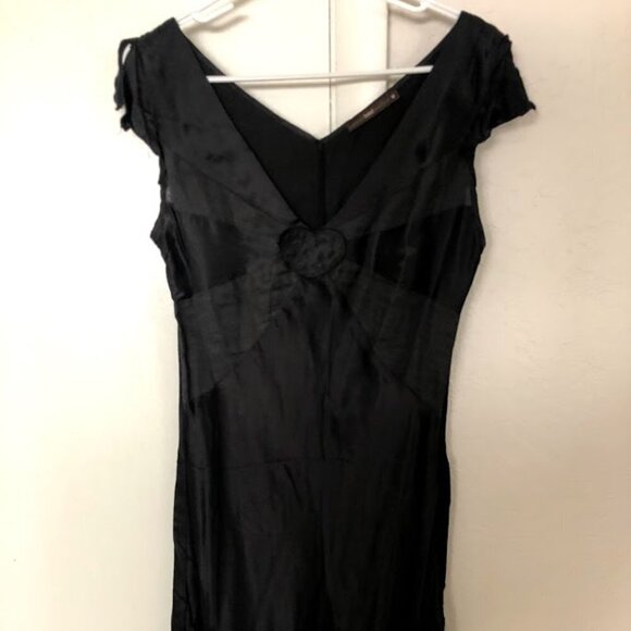 Black silk Hazel dress Y2K Whimsigoth - Picture 4 of 13